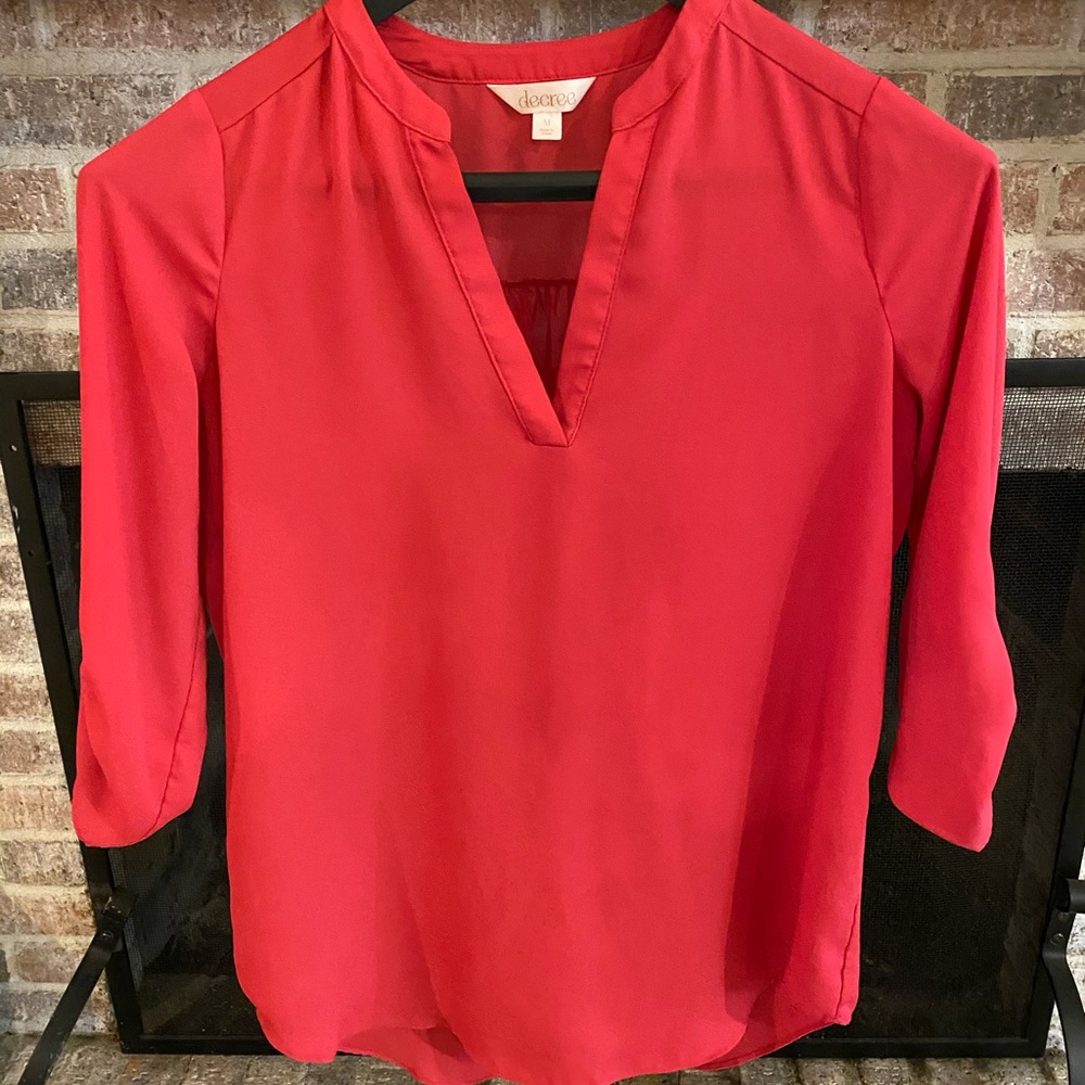 Pink silk blouse